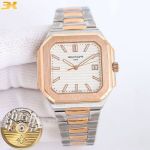 Patek Philippe Cubitus 9015 Movement 316L Steel 45mm Two-tone Rose Gold Strap Men Watch